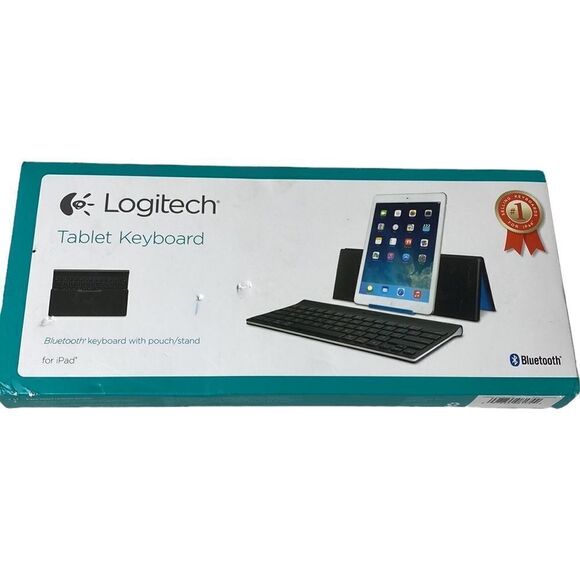 Logitech tablet keyboard Bluetooth keyboard with pouch/stand for iPad - Picture 3 of 4